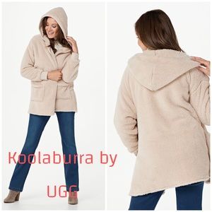 Koolaburra by UGG Cozy Shaggy Plush Cardigan with Rib Detail. Super soft warm
